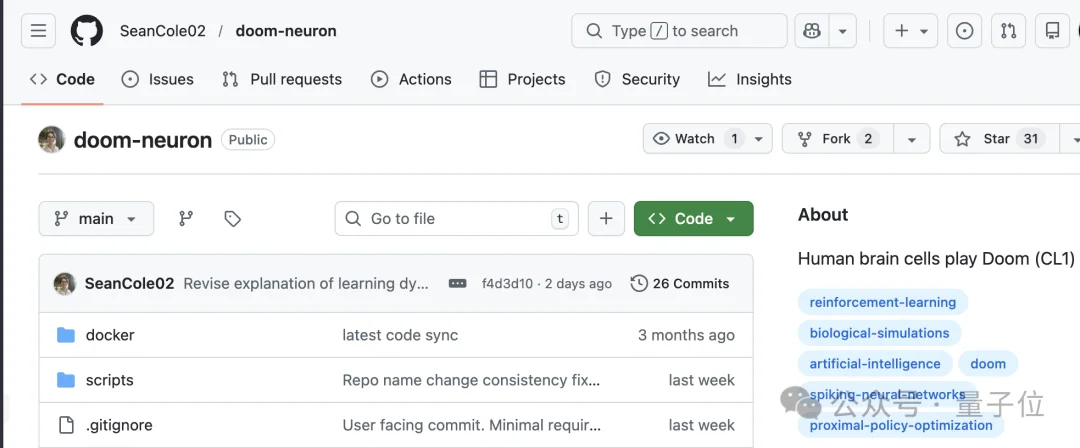 人脑细胞做成芯片打Doom！20万活体神经元自己探路杀敌，学习效率碾压深度强化学习