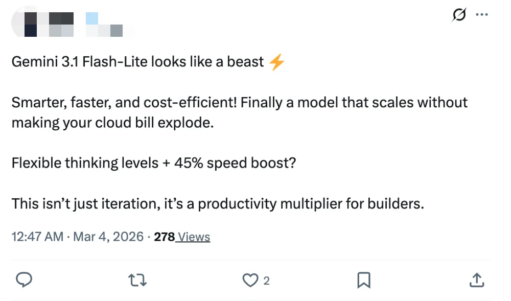 谷歌深夜放性价比“猛兽”！Gemini 3.1 Flash轻量版干翻前辈，价格打骨折